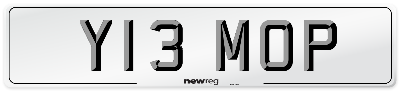 Y13 MOP Number Plate from New Reg